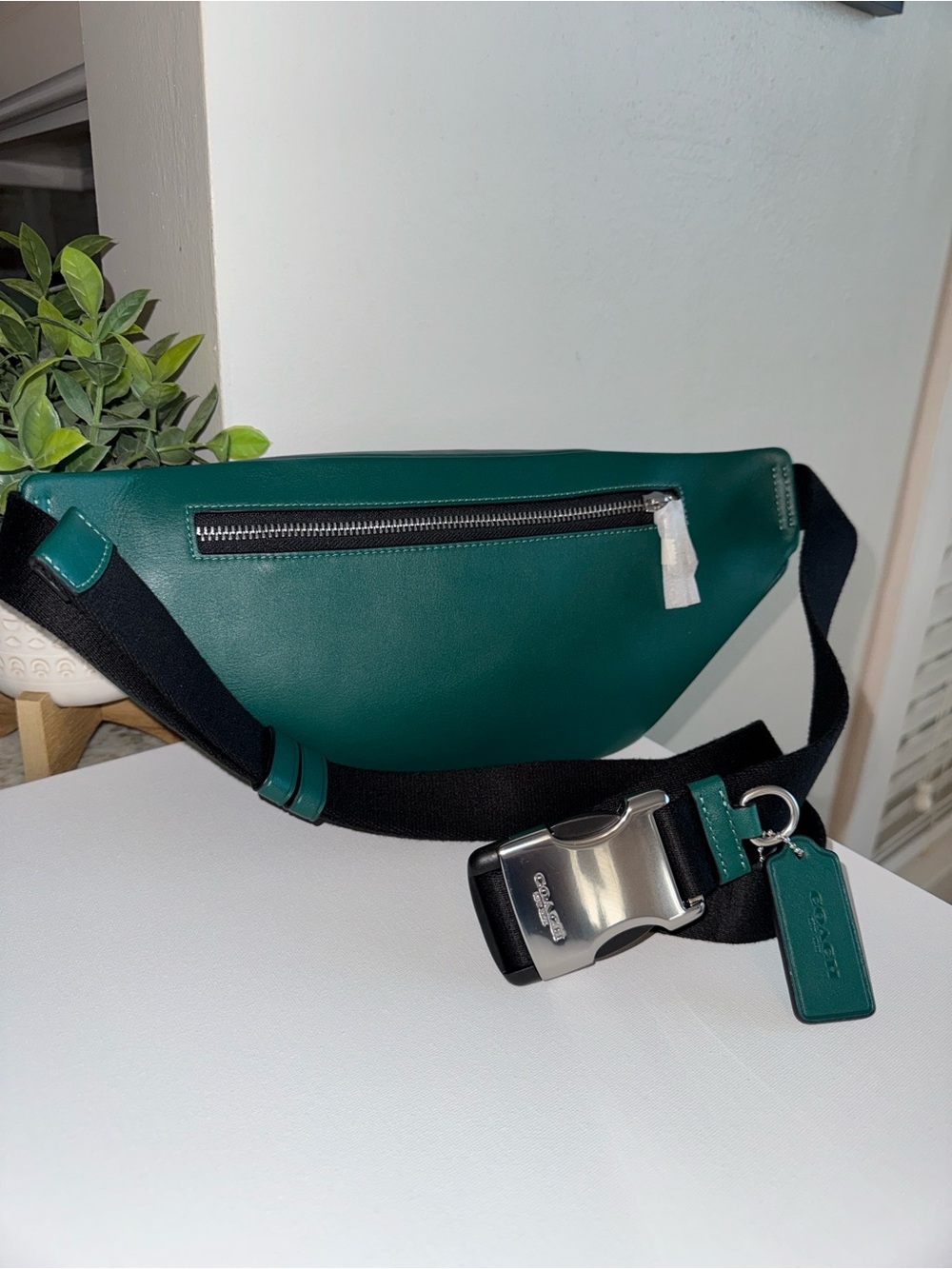 Coach Racer Small Belt Bag Signature Canvas Calf Leather - Picture 2 of 6